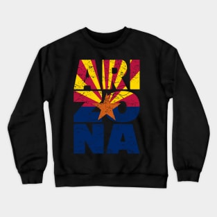 Vintage Arizona flag with star USA Crewneck Sweatshirt